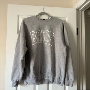 Gildan Gray 'BRIDE' Crewneck Sweatshirt